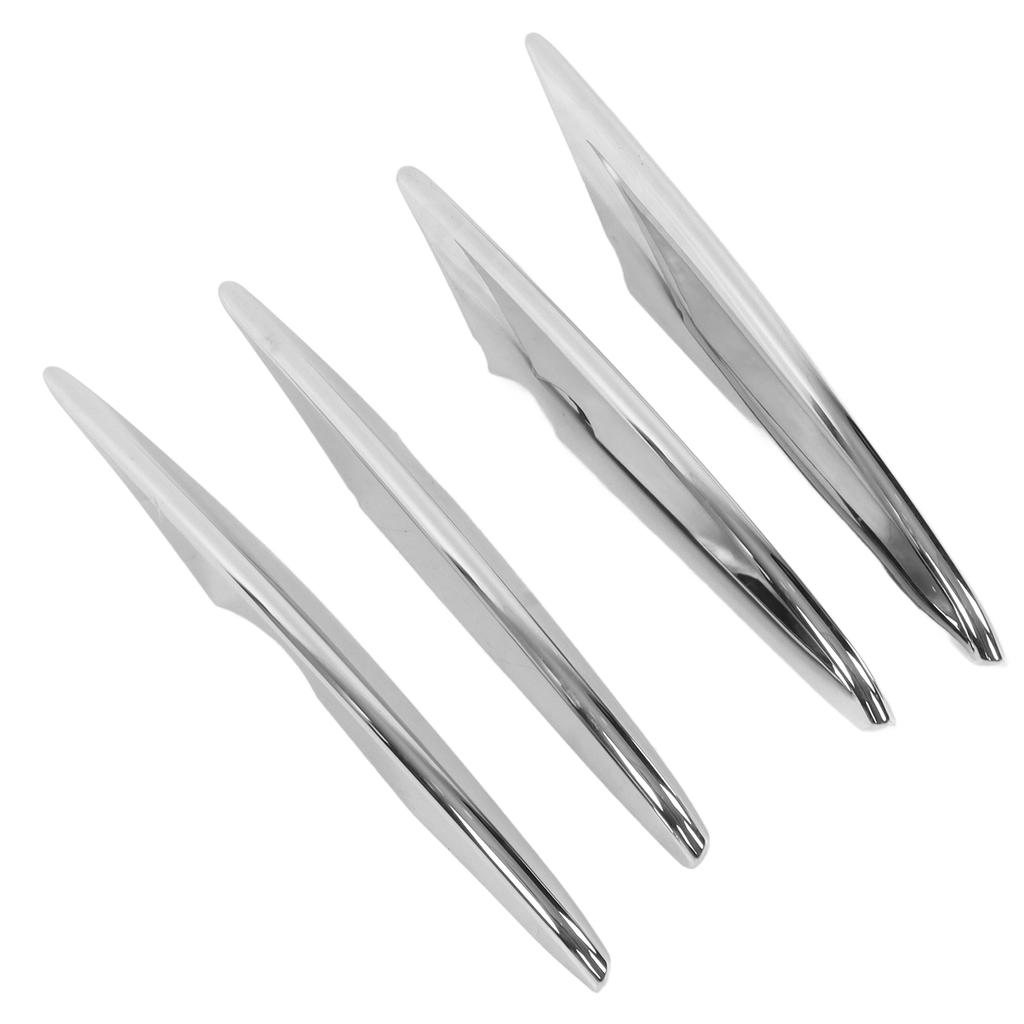 4Pcs Set Front Fog Lamp Grille Spoiler Chrome Trim Replacement for Mercedes‑Benz GLC‑Class X253 AMG Line 2016‑2019