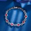 Autumn And Winter Jewelry Retro Simulation Corundum Light Luxury Full Diamond Bracelet Retro Main Stone 4 * 6
