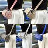 Women's Geometric Diamond Pattern Round Crossbody & Waist Bag