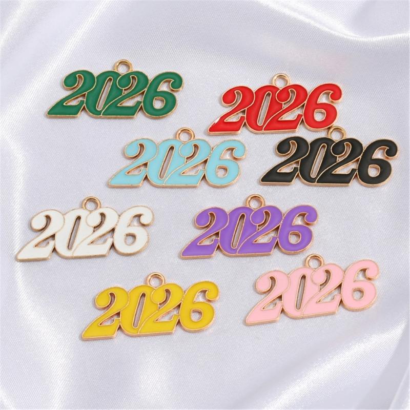 Sturdy Alloy 2026 Year Necklace Pendant Commemorating Life Event Comfort Fit For Daily Wear Elegant Accessory