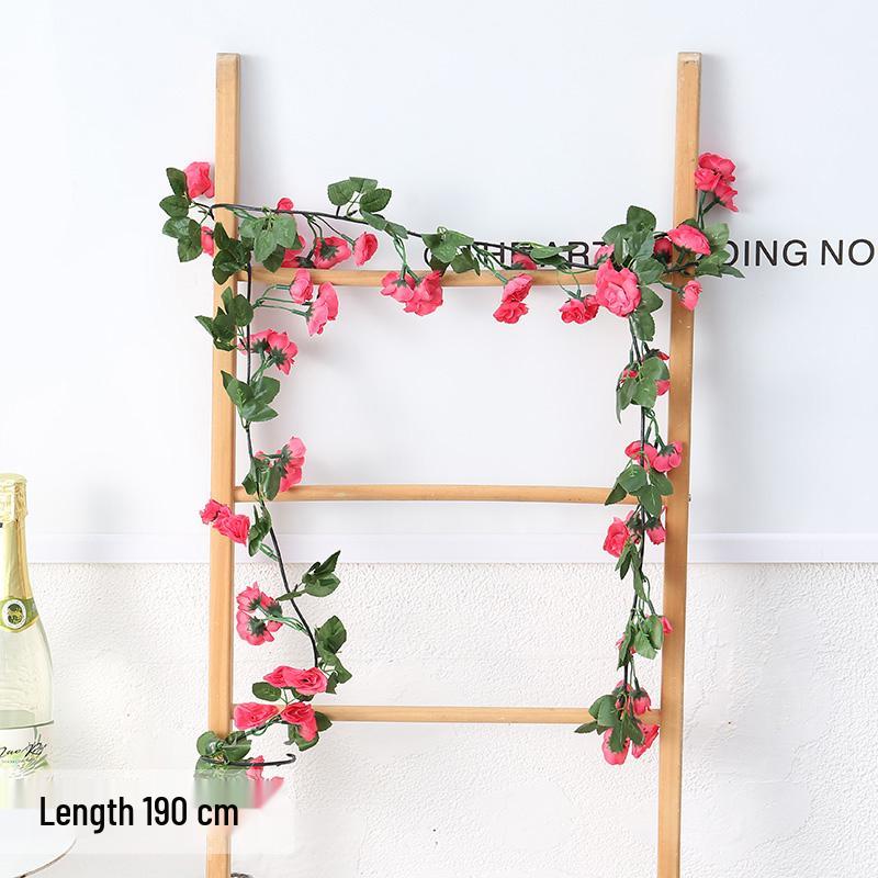 Silk Rose Vine Artificial Flower Chain for Living Room Decor
