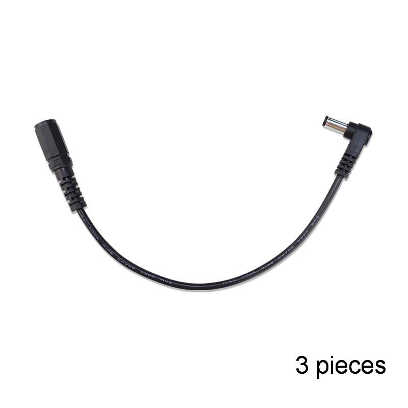 1/3Pcs Diy Accessories Dc 5.5 X 2.1Mm Cable Male To Female Adapter Right Angle 90 Degree Charging Cable