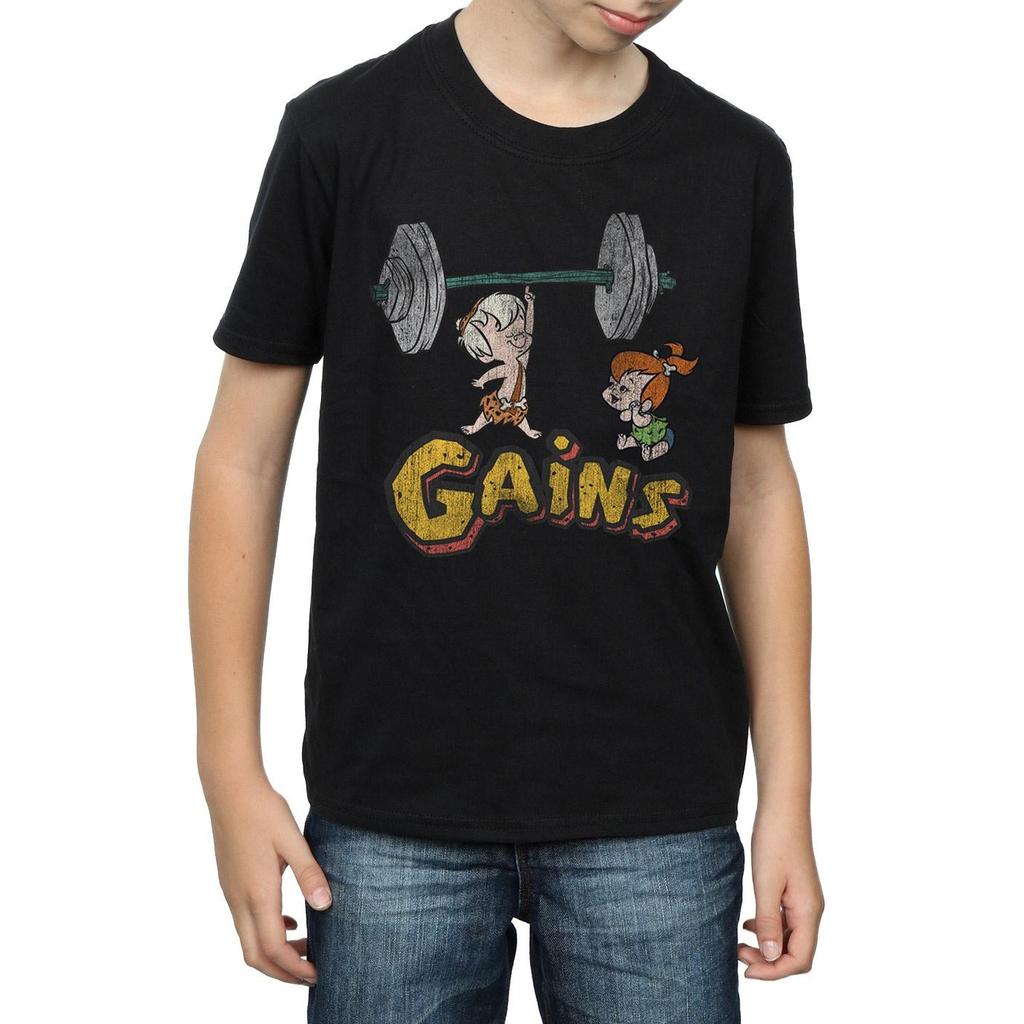 The Flintstones Boys Bam Bam Gains Distressed T-Shirt