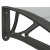 Vidaxl Door Awning, Black-Transparent, 350X75 Cm, Polycarbonate