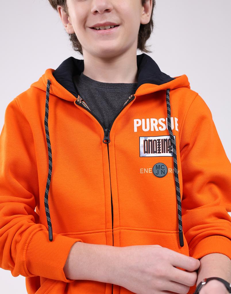 MONTE CARLO Boy's Hooded Neck Full Sleeve Sweatshirt