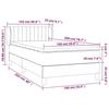 VidaXL Lit à sommier tapissier avec matelas Gris foncé 100x200 cm - Modèle 3127596