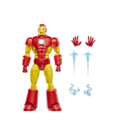 Hasbro Marvel Comics Iron Man (Model 09), Iron Man Comics Collectible 6-inch (15cm) Action Figure, Retro Design Blister Packaging F9028 Authentic Prod