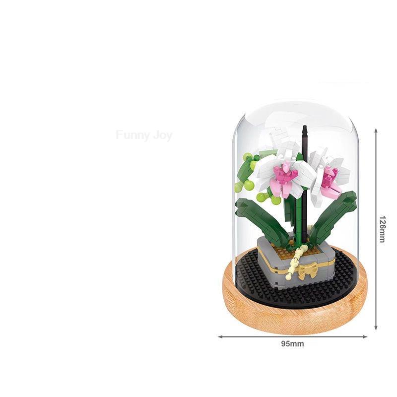 Non-Toxic Moc Creative Wisehawk Mini Flower Pot Plant Building Block Funny Tulip Decoration Bricks Diy Christmas Children Kids Toys Gifts