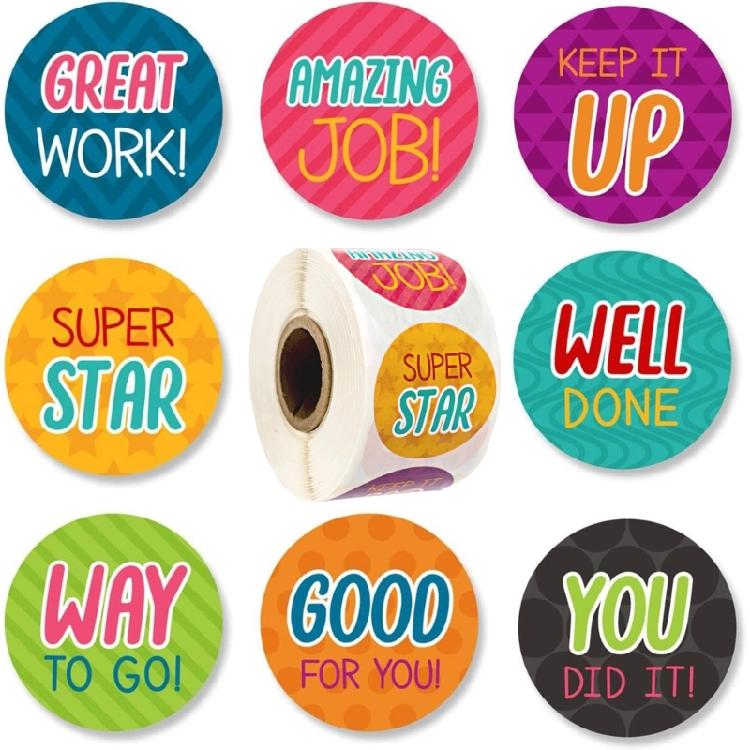 500 Pcs Reward Sticker Incentive Label Sticker Easy to Use Motivational Sticker Encouraging Sticker