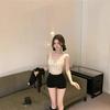 Women's French Polka Dot Lace Camisole - Summer Slim-Fit Sleeveless Top