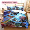 One Piece All Straw Hats Bedding Set Duvet Cover Pillowcase No Filler, Soft Home Bedroom Decor, Perfect Gift for Fans.chl