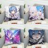 ReZero Rem Kissenbezug für Auto Sofa Dekorativ Zuhause Zweiseitiger Druck Plüsch Quadratisch Wurf Kissenbezug
