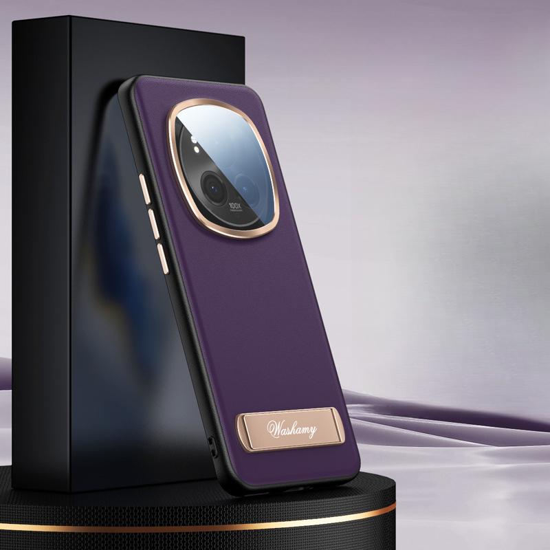 HONOR Magic6pro Phone Case Lens All-inclusive Honor Business Men and Women Anti-drop M6 Stand Leather Case