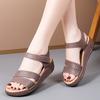 No. Leather big sandals for women, fashionable thick-soled non-slip sandals for women