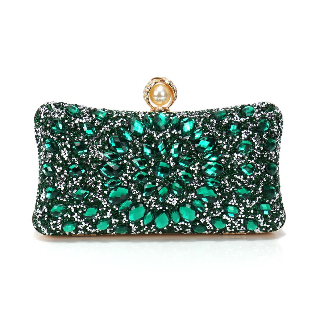 Acrylic Diamonds Evening Bags Party Wedding Clutch Rhinestones  Design Chain Shoulder Handbags