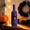 Spider Web Wine Decoration Halloween Bottle Sweater, Reusable Knitted Champagne Cover, Pumpkin Skull Cover Pattern Sleeve for Dining Room Table Decor