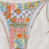 2024 Triangle Cup Printed Lace-Up Bikini Swimsuit for Women