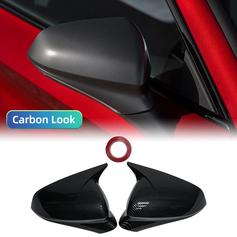 Pair Side Wing Mirror Cover Caps For Seat Leon MK4 Cupra 2020-2025 Rearview Mirror Cover Trim Add On Rear View Mirror Trim