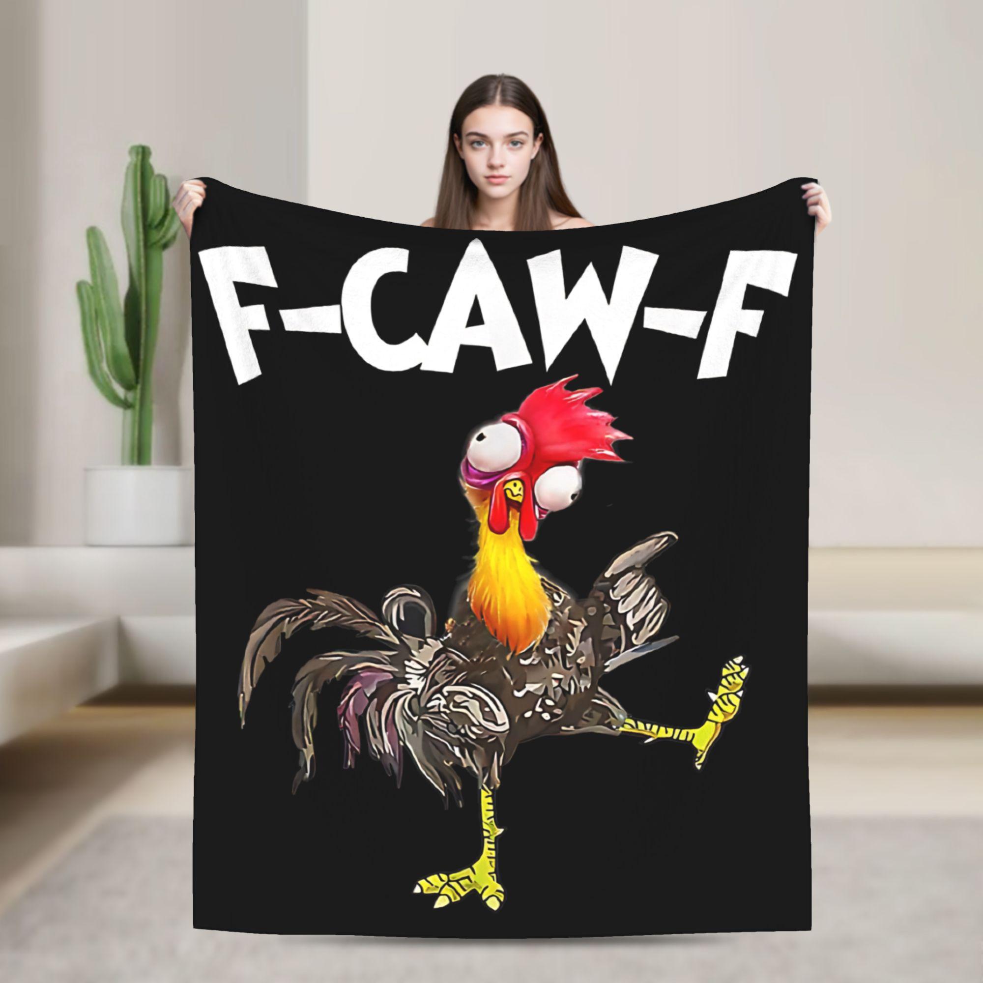F CAW F Смешной Безумный Петух причудливая Мультяшная Курица Плед Вельветовый Зимний Многофункциональный Теплый Плед для Кровати Путешествий Одеяло 30x40in