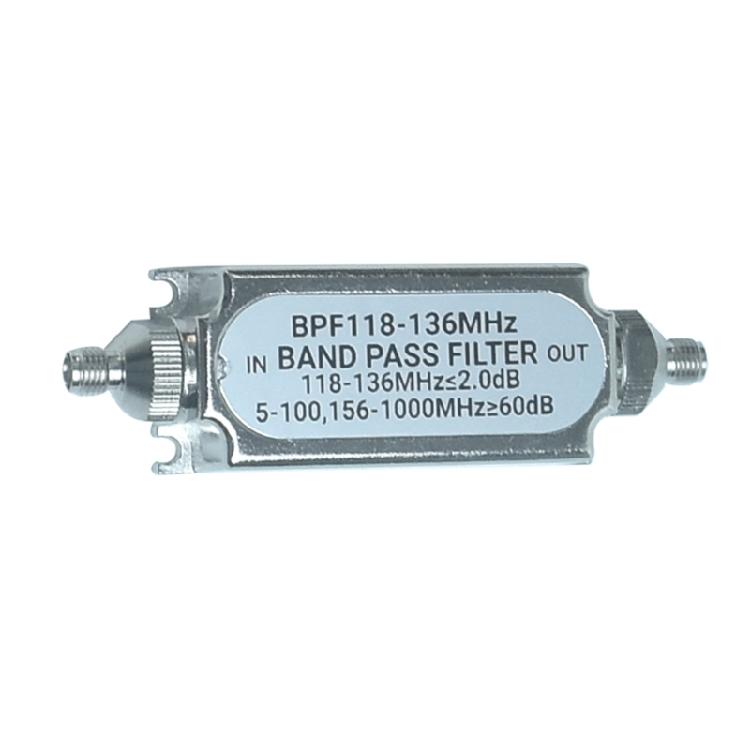 

Новий Смуговий Фільтр SMA BPF118-136MHz BPF118 50ом Металевий Смуговий для Авіаційного Діапазону