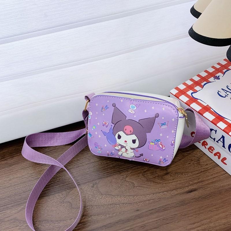 Kuromi Childrens Cute Girls Shoulder Bag With Animal Print For Daily Use