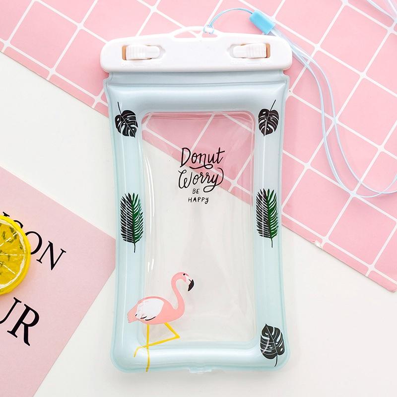 Large Cartoon Mobile Phone Waterproof Bag Touchscreen Swimming Diving Cover Rider Takeaway Rainproof Case Sealed Bag with Airbag