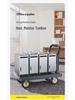 Foldable Four-Wheel Steering Hand Truck: Compact Trolley for Moving and Shipping Goods