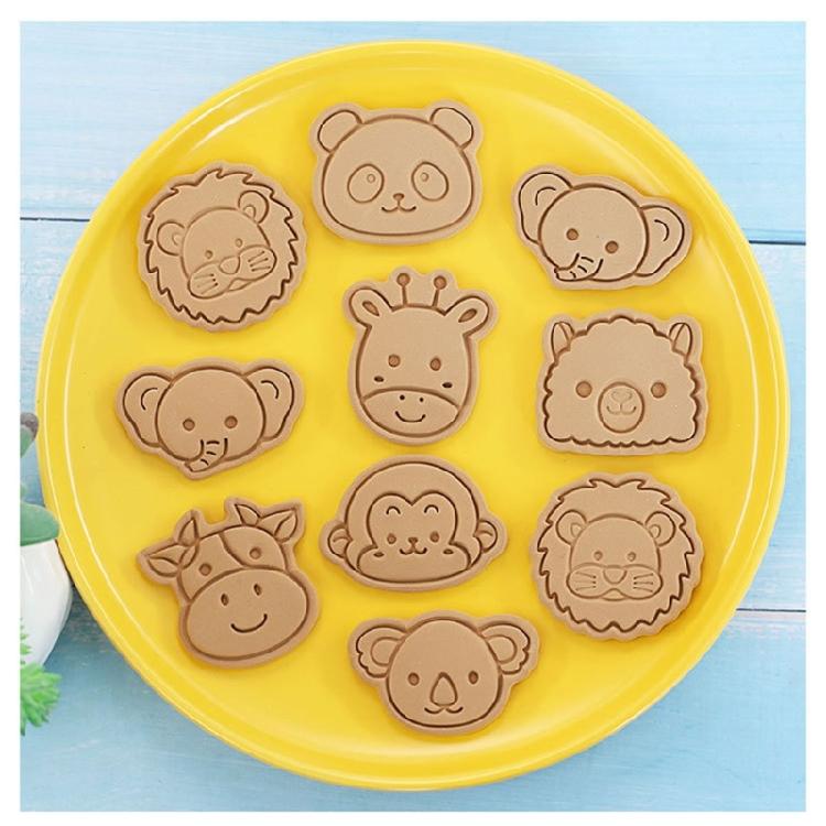 16Pcs Plastic Biscuit Molds Cookie Stamps DIY Cake Molds Kitchen Cooking Tool