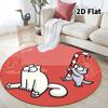 Simon'S Cat Round Area Rug Carpet Rug For Living Room Bedroom Sofa Playroom Decor Nonslip Floor Mat