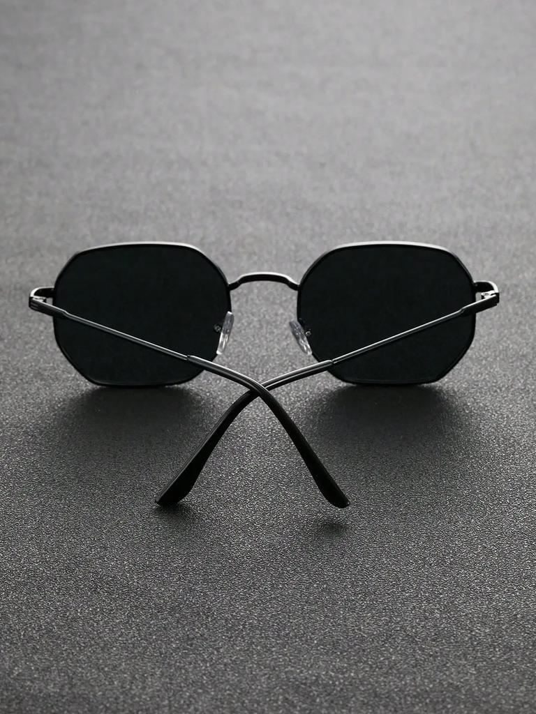 1PCS Unisex Geometric Metal Frame Temperament Fashion Glasses For Outdoor Travel Driving Daily Life Accessories