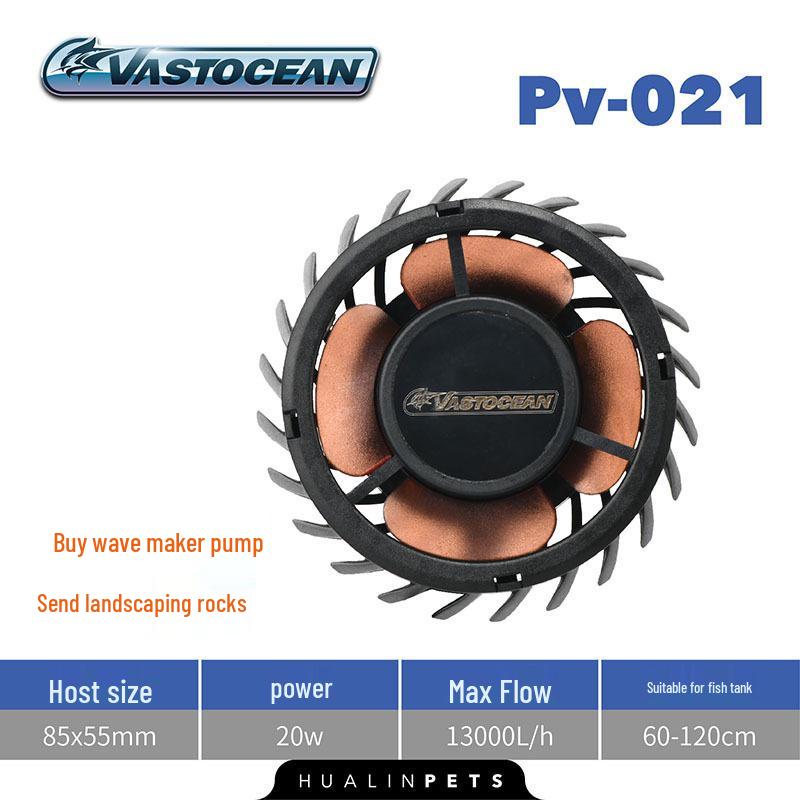VASTOCEAN Wireless Wavemaker Pump for Saltwater Aquariums with Magnetic Suction Circulation