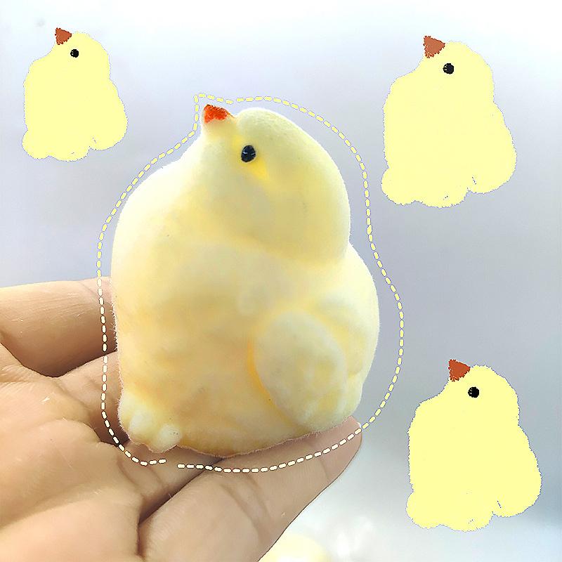 1Pc Silicone Hen Chicks Adult Kids Birthday Gift Toy Handmade Squishy Plush Simulation Yellow Chicken Squeezing Pinching Toys