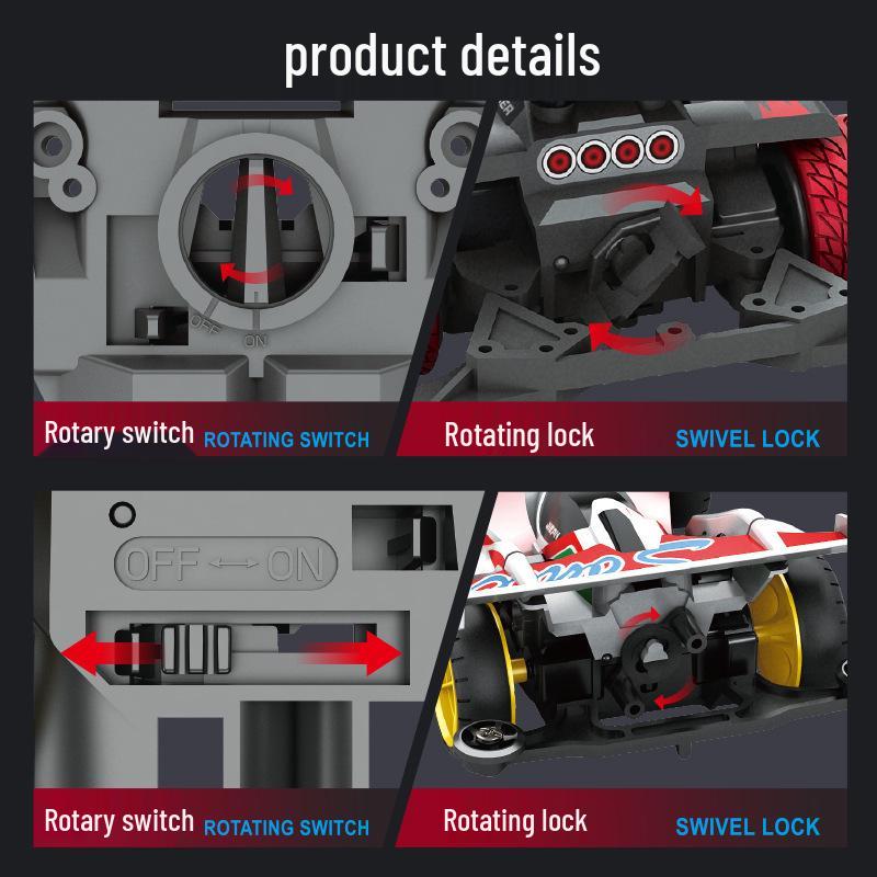Cross-Border Cyclone Charge Spider King Racing Car: Interactive Four-Wheel Drive Toy for Kids