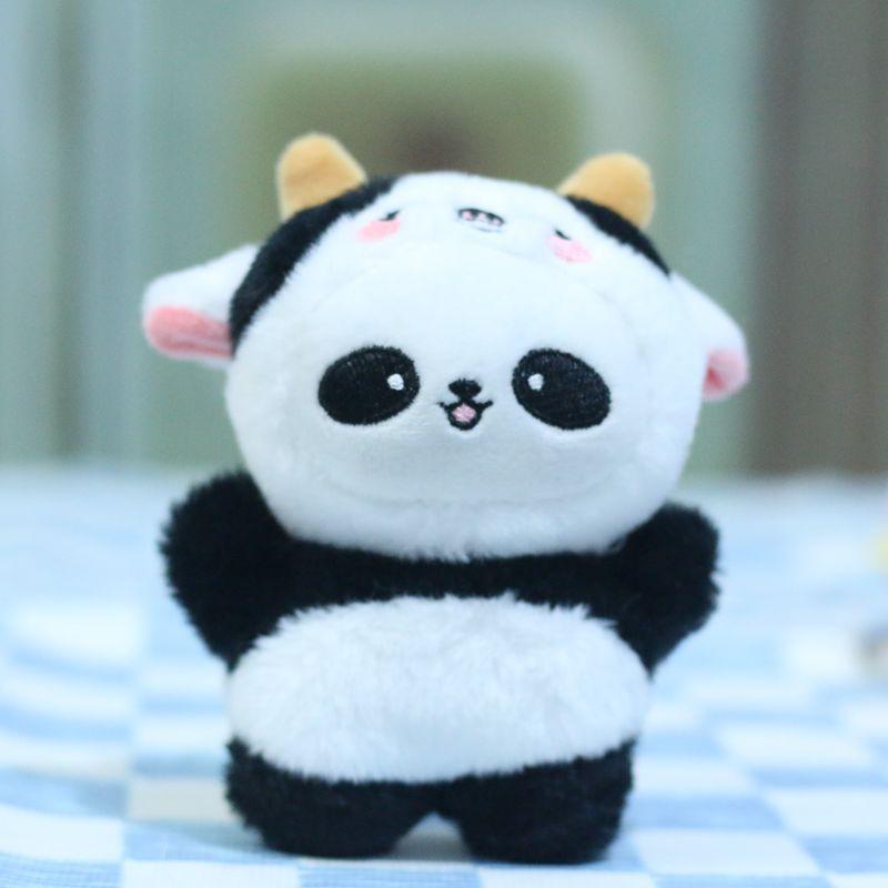 

Плюшевый милый брелок-подвеска для сумки в виде панды, милая мультяшная игрушка-животное для коллекционеров белый