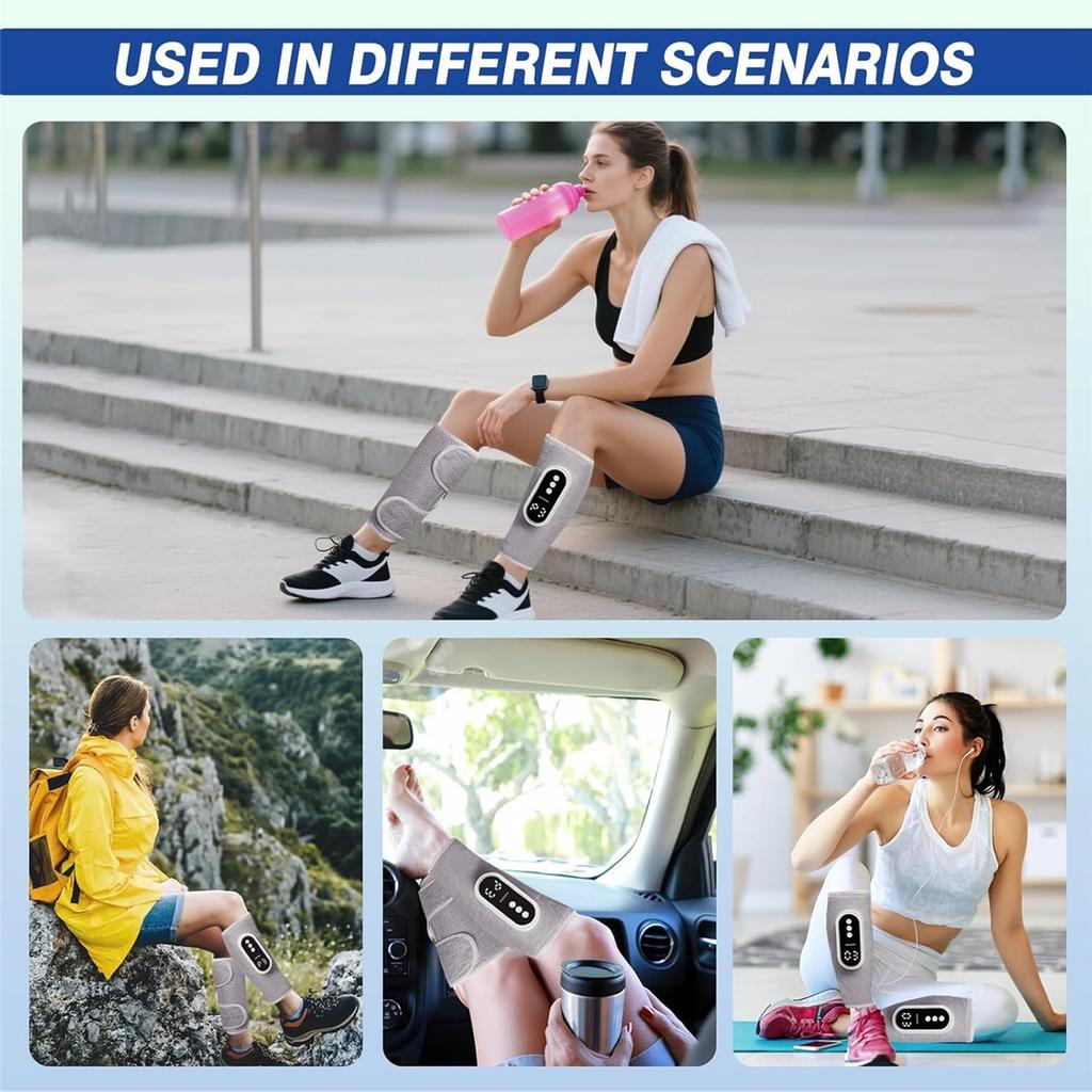 1pc/2pcs Leg Massager For Circular Calf Pressure, Air Compression Massager, Leg Massager With Heat, 3 Intensities, 3 Heat Levels