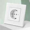 Type 86 European Standard Wall Power Socket Panel European Style, EU Standard, German Style 16A German Standard Round Hole Panel Socket