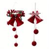 1Pc Christmas flocked bell window decorations for Christmas tree, Halloween and Christmas gifts