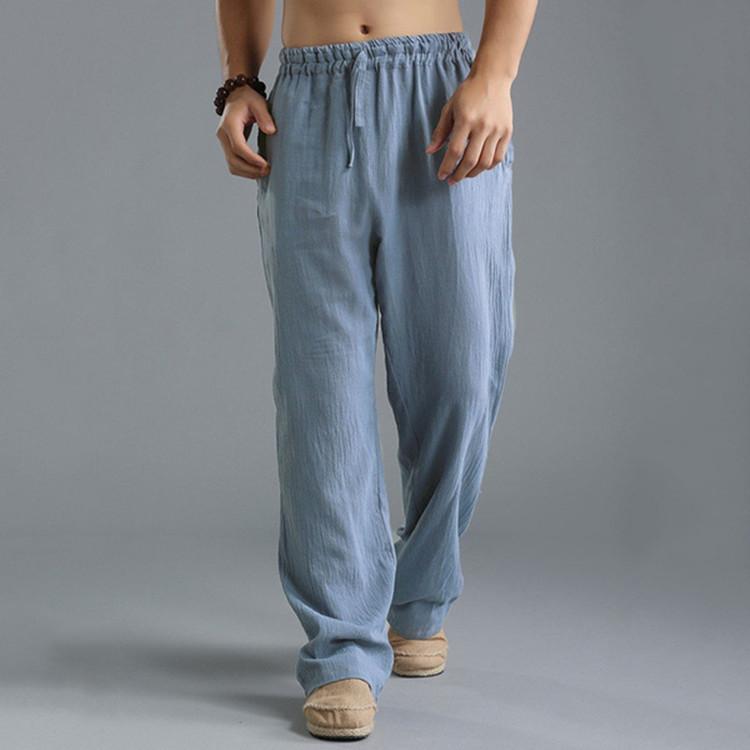 Men's Summer Lightweight Loose Trousers Casual Plus Size Trousers