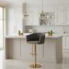 Cofton Gold Graphite Velvet Bar Stool