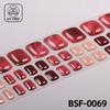 Popular Style New 3D Waterproof Nail Sticker Plastic UV Free Nail Wraps Toe Wraps