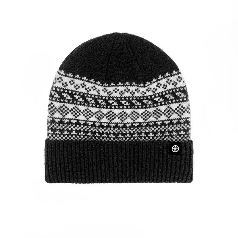 Cold Hat Men's Autumn and Winter Korean Version of Warm Knitted Hat Japanese Versatile Plus Velvet Ear Protection Wool Hat Women's Head Hat