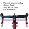 31.8x420mm Universal Bike Handlebar Aluminum Alloy Bent Bar for Outdoor Sports