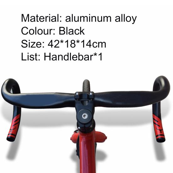 31.8x420mm Universal Bike Handlebar Aluminum Alloy Bent Bar for Outdoor Sports