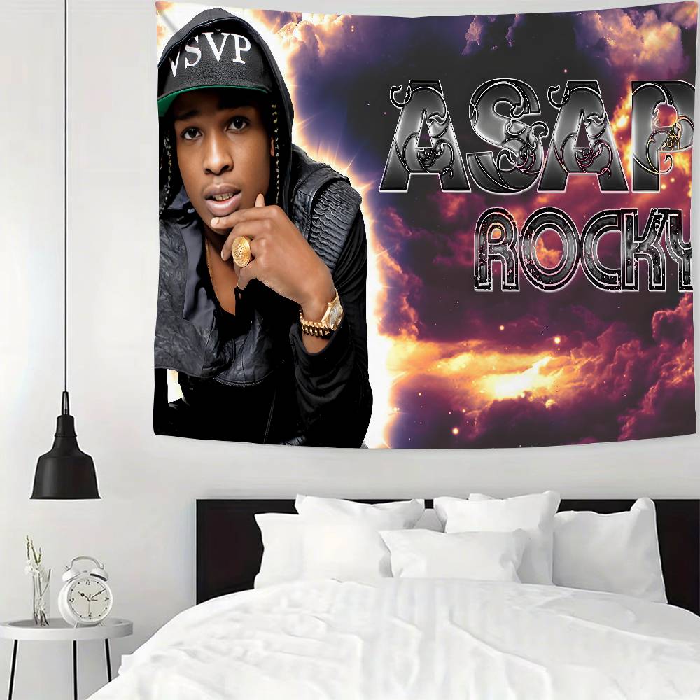 AAAP Rocky AASAP American Tapestry Wall Hanging Tapestry Art Deco Blanket Curtain Hanging At Home Bedroom Living Room Decor