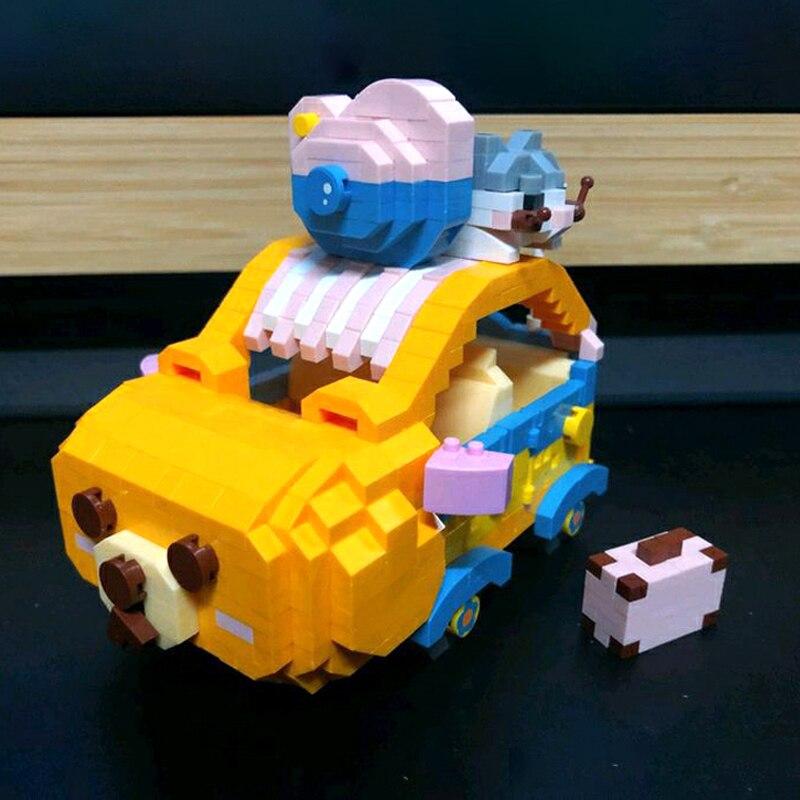 LOZ 9261 Animal World Bear Car Candy Cake City Food Selling Vehicle DIY Mini Blocks Brick Building Toy for Children Gift No Box