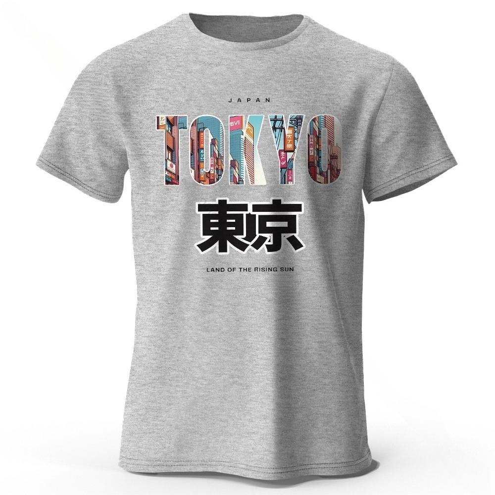 Tokyo Printed Fashion Forward 100% Cotton T-Shirt, Ultra Soft Round Neck Short Sleeve Tee, Perfect for Men & Women