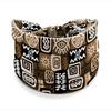 European American Women's Hair Band African Print Pattern Wide Edge Elastic Knot Sports Yoga Headband Women's Headwear Hair