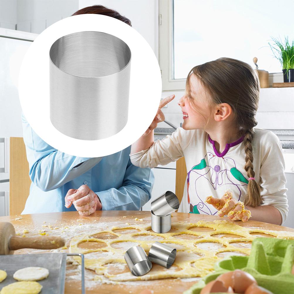 

12 шт. Формы для торта, формочки для мусса, прочные кольца из нержавеющей стали, устойчивые к коррозии, маленькие, креативные, для выпечки серебряный