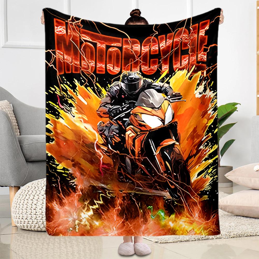 Motocross Adventure Sport Flanelldecke - Weich und geeignet für Sofas, Betten, Büros, Reisen, alle Jahreszeiten und das beste Geschenk für die Feiertage.