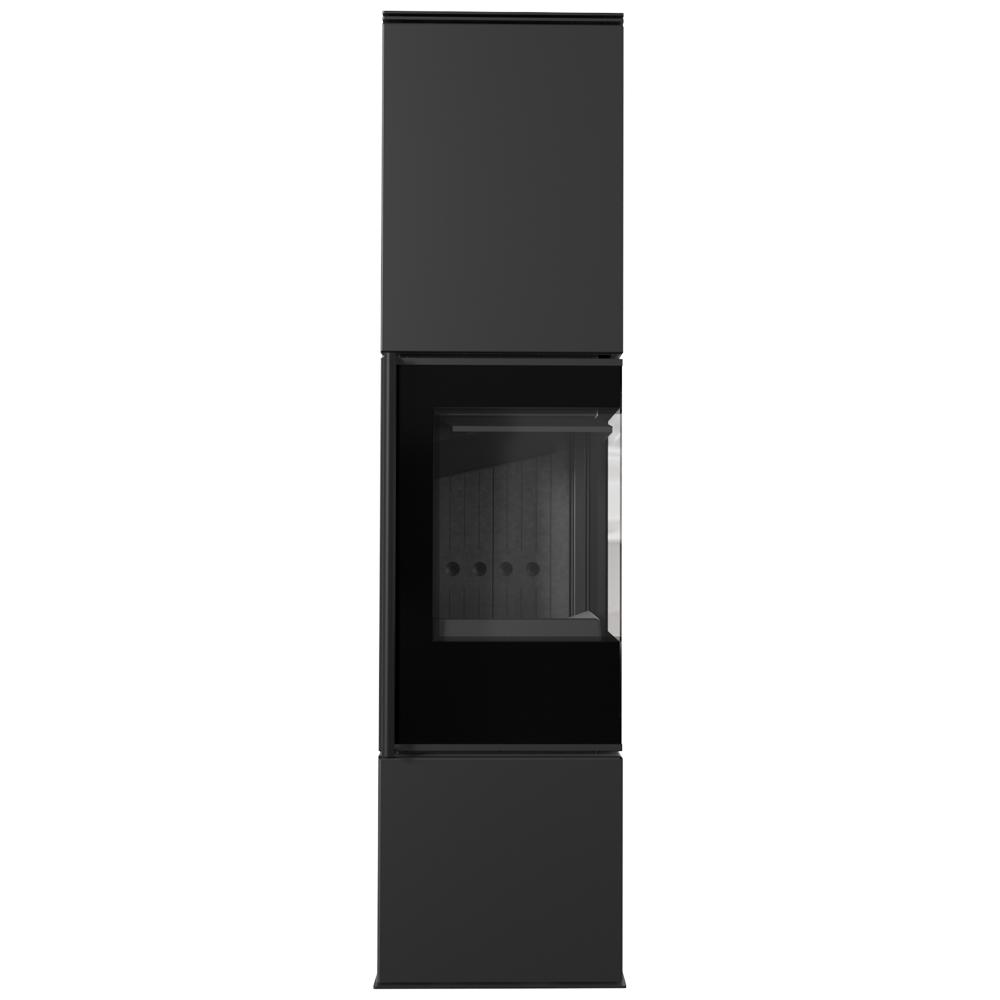 Wood burning steel stove KRATKI REN/L right Ø 150 7 kW black thermotec